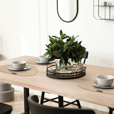 I Designer table set gray from Filz oval i heat -resistant i 4er space set