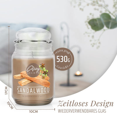 Cozy lights large fragrance candle Strawberry Fields 625ml up to 140 hours of burning time