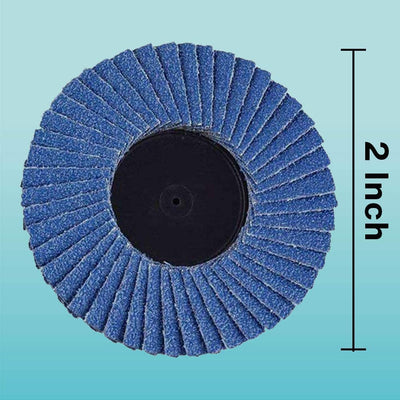 Katzco Flap Discs 120 Grit Quick Change Grinding Wheels 10 Pieces - 2 Inch - for Rotary