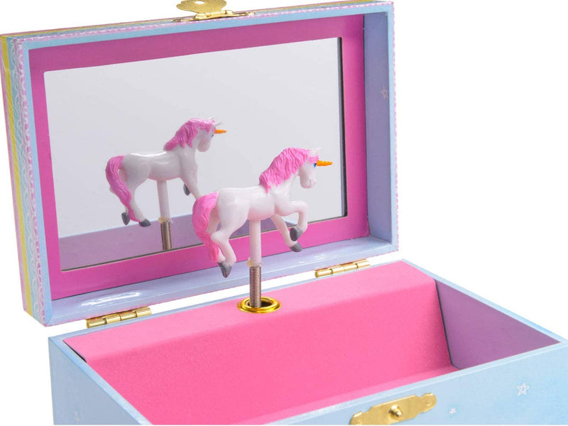 Jewelkeeper Musical Jewelry Box with 3 Drawers, Rainbow Unicorn Design, The Unicorn
