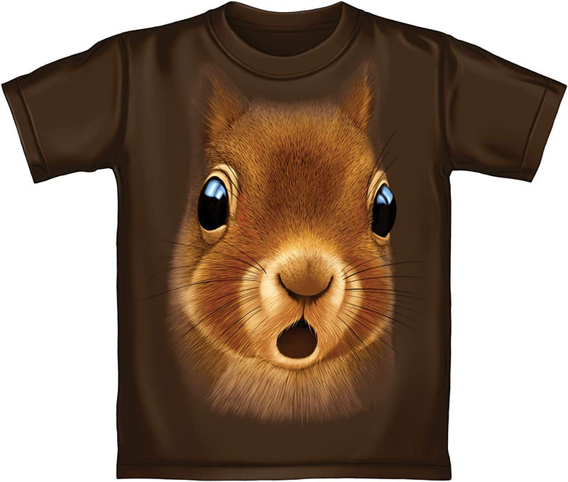 Dawhud Direct Squirrel Face Adult Tee Shirt (Adult XL