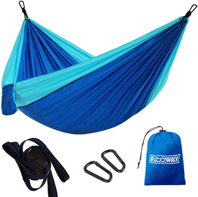 ACOWAY Hammock Camping Double, Hammock and Tree Straps, Camping Hammock Lightweight Travel