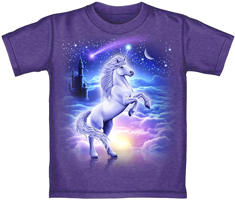 Unicorn Kingdom Purple Adult Tee Shirt (Adult Large