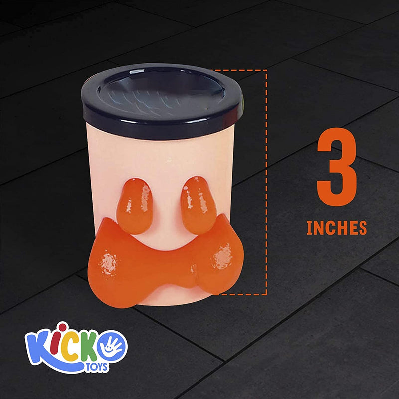 Kicko Silly Face Slime - 6 Pack - Noise Colored Putty in 3 Inch Container - Kneading