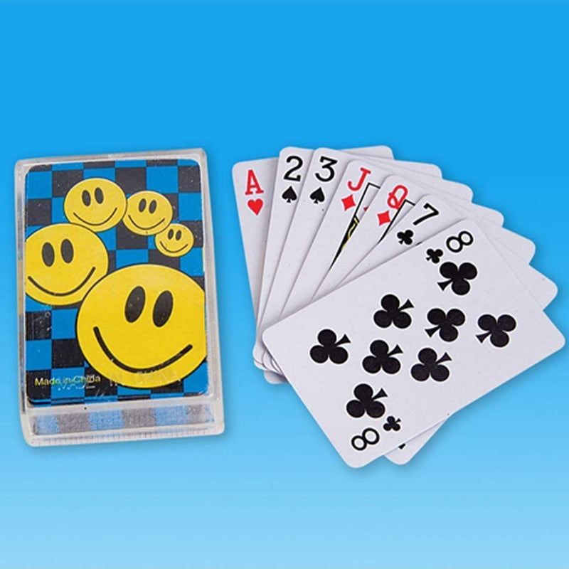 Kicko Mini Smile Face Playing Cards - 2.5 Inch Emoticon Game Cards - Party Games, Birthday