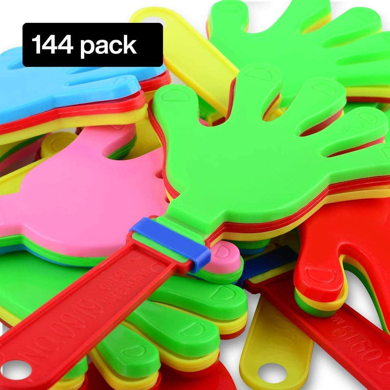 Kicko 3 Inch Hand Clappers - Hand Bangers, 144 Pack of Hand Applauding, Noisemaker Toy