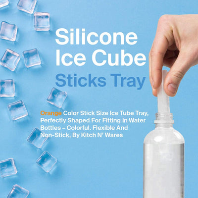 Kitch N Wares Silicone Ice Cube Sticks Tray - Stick Size Ice Cube Tray - Shaped