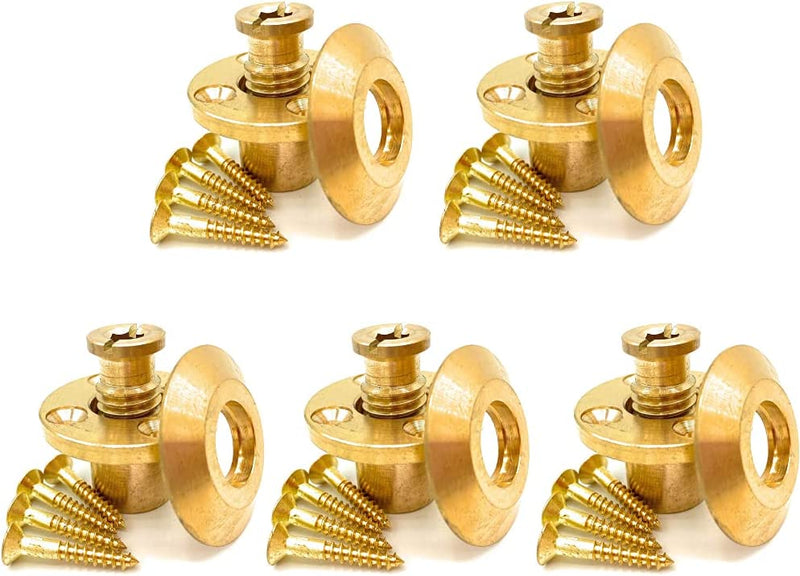 1 Pack Wood Deck Brass Anchor with Collar for Pool Safety Cover. Universal Replacement