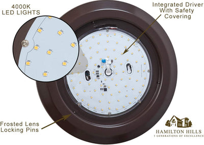 Hamilton Hills New Round Flush Mount Thin Ceiling Light | LED Disc Shaped Thinnest Round
