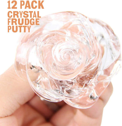 Squeeze Craft Crystal Frudge Putty - Pack of 4 - 1.75 Oz. Per Container, Ideal for Sensory