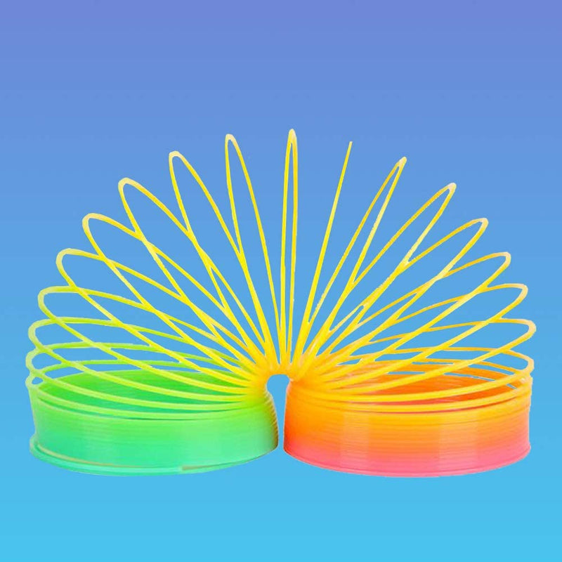 Kicko Assorted Spring Coils - 9 Pack - 3 Inch Plastic Coil Springs in Different Colors