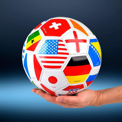 Kicko Flag Soccer Ball - Pack of 3 9 Inch Ball with International Country Flags Print