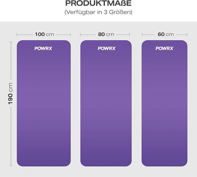 Gymnastics mat i Yogamatte (purple 190 x 100 x 15 cm) including carrying tape bag
