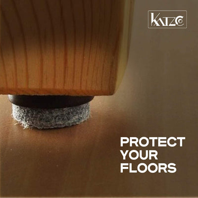Katzco 1 inch - 32 Pc. Felt Furniture Floor Pads - Hook in Protectors for Furniture, Tile