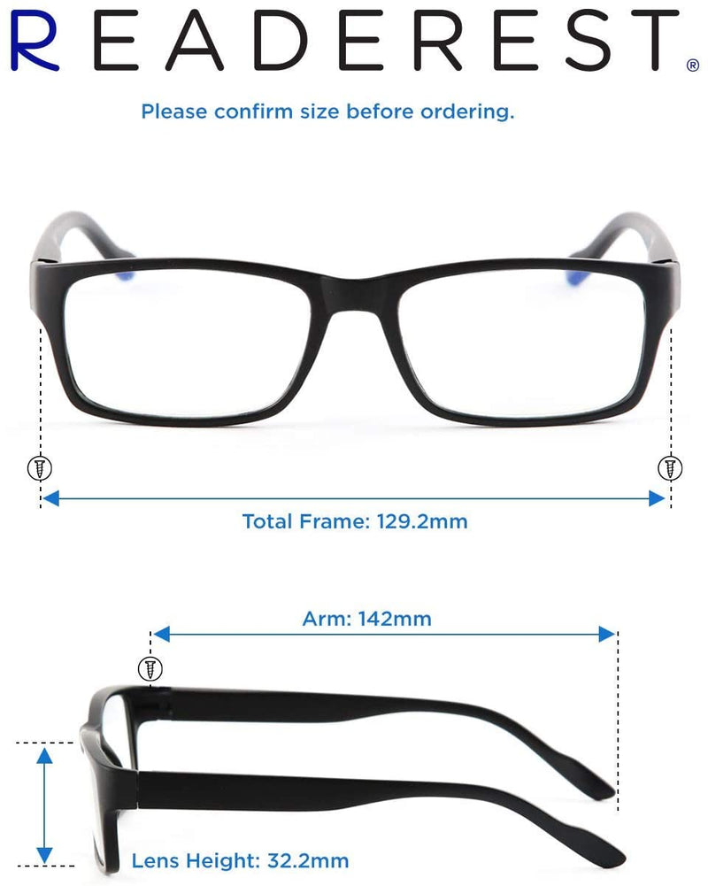 Blue-Light-Blocking-Reading-Glasses-Black-3-25-Magnification Anti Glare
