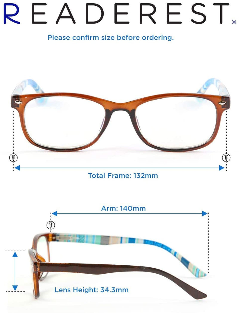 Blue-Light-Blocking-Reading-Glasses-Brown-Blue-2-00-Magnification-Computer-Glasses