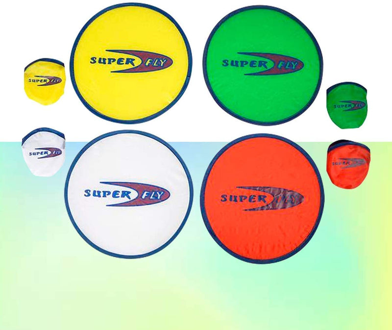 Kicko Pocket Floppy Saucer - Foldable Disc Saucer, Assorted Colors, Pack