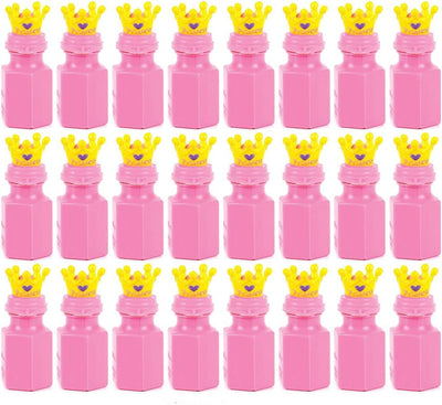 Kicko 3 Inch Princess Crown Bubble Bottle - 24 Pieces of Blob Holders - for Novelty Toys