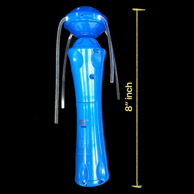 Kicko 8 Inch Light-Up Wand, Blue - LED Orbit Spinner Toy - for Carnival Prizes, Rave