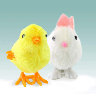 Kicko Easter Wind-up Toys - 6 Pack Bunny and Chick Wind-Ups - 3 Inches for Party Supplies