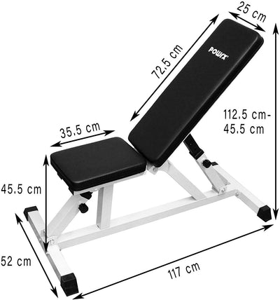 Dumbbells adjustable with non -slip legs i flat bench incline bench