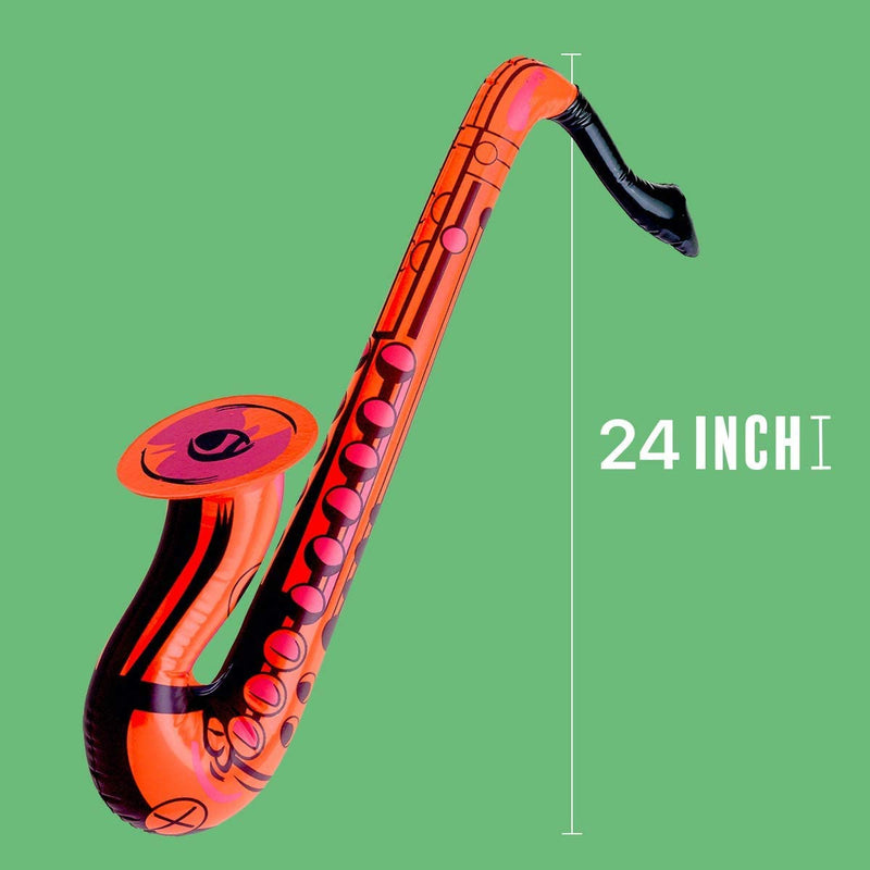 Kicko 24 Inches Saxophone Inflate Pack f 12 - Party Decoration - Party Balloons - Toy