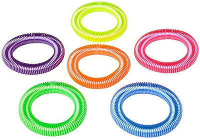 Kicko Neon Spring Bracelet - 12mm - Elastic Bracelet Pack of 12 - Fancy Wrist Bracelet