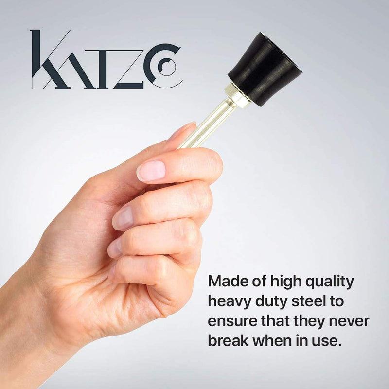 Katzco 2 Pack of 1 Inch Mandrel - 1/4 Inch Shank - for Roll Lock Sanding and Polishing