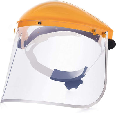 Katzco Clear Full Face Shield Visor Mask - Pack of 2 - Face and Head Coverage - Ideal