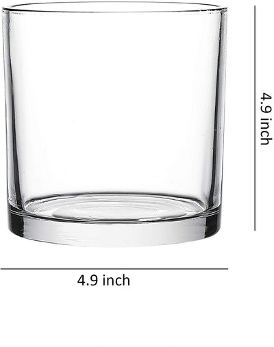 6"X6" Glass Cylinder Vase,Candles Holders ,Decorative Centerpiece for Wedding and Home