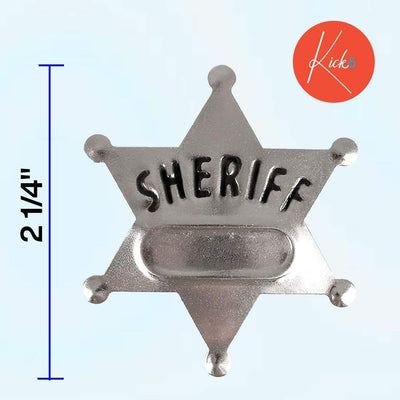 Kicko Metal Deputy Sheriff Badge - Pack of 12 Personalized Officer Name Tag Brooch