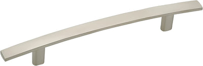 Aviano Modern Curved Subtle Arch Cabinet Handle Pull, Overall Length: 7-13/16 with 5" Hole