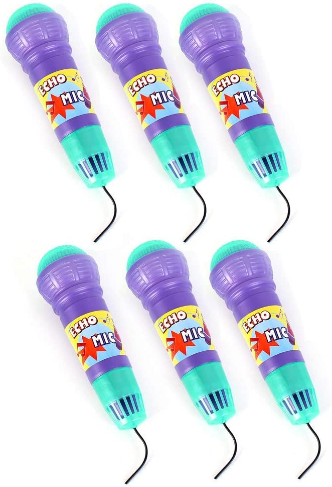 Kicko Echo Microphone - 6 Pack - Cool and Fun Magic Microphone for Kids - Perfect Party