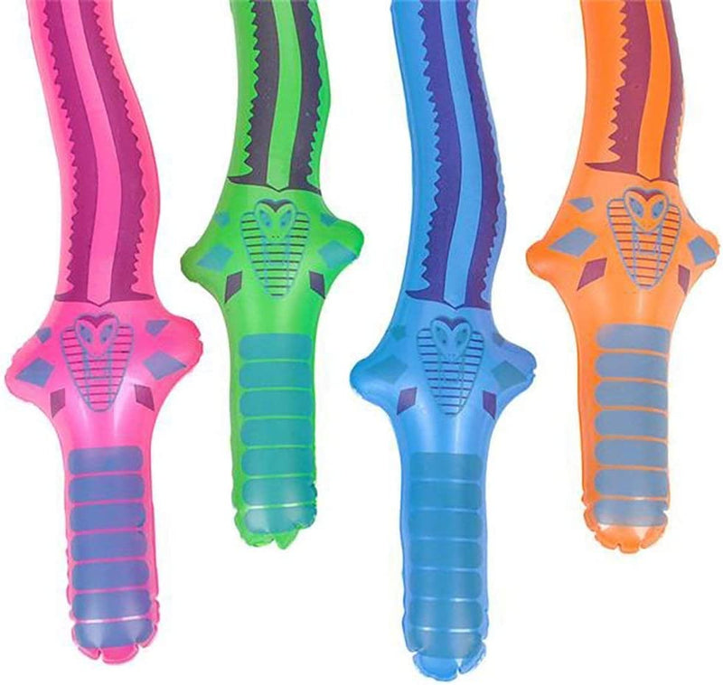 Kicko Snake Sword Inflatables - 27 inches Colorful and Fun Inflatable Snake-themed Curve
