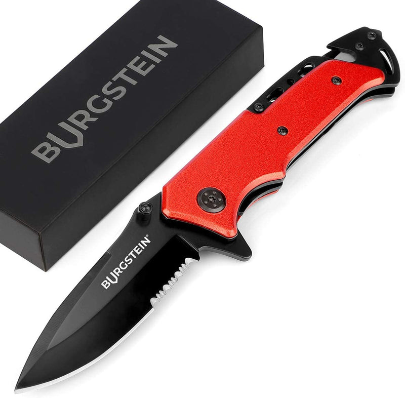 Outdoor knife red devil extra sharp pocket knife with stainless steel blade 3in1