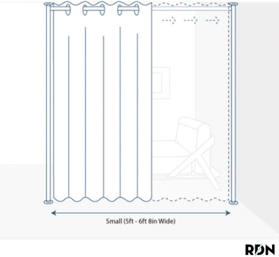 Zenfinit Room Divider Kit - Small A, 8ft Tall x 5ft - 6ft 8in Wide, Skylights (Room