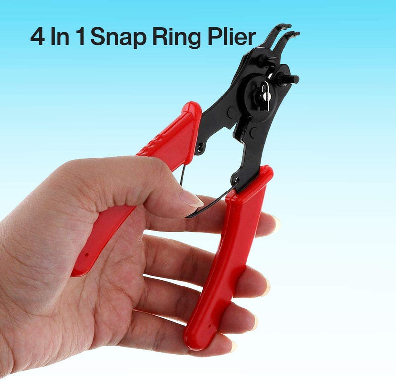 Katzco Strong Snap Ring Pliers - 2 Pack- 4-in-1 Heavy-Duty Specialty Tools