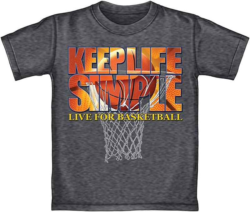 Keep Life Simple Live For Basketball Youth Tee Shirt Large 1214