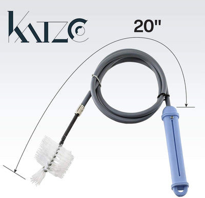 Katzco Drain Cleaner And Clog Remover - 20 Inch Hard Plastic - Hair Catcher Sink Dredge