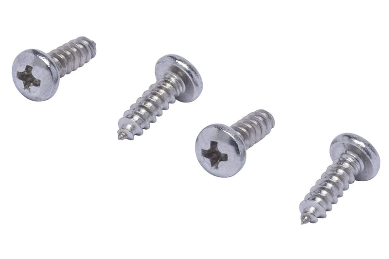 12 X 3-1/2" Stainless Pan Head Phillips Wood Screw, (25pc), 18-8 (304) Stainless Steel