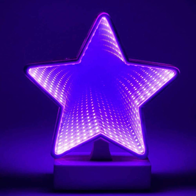 Kicko 11 Inch LED Star Tunnel Lights - 1 Piece of Infinity Night Lamp - Perfect