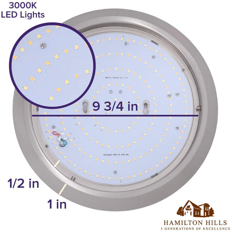 Hamilton Hills New Round Smart Flush Ceiling Light LED Disc Shaped Dimmable Lighting