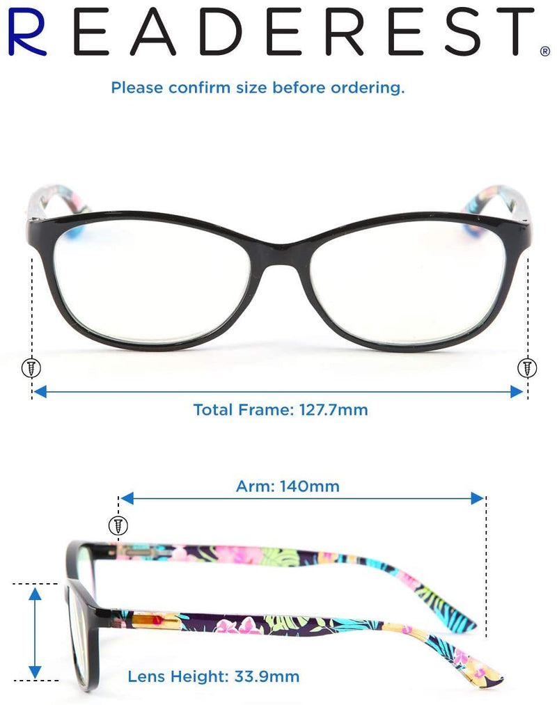 Blue-Light-Blocking-Reading-Glasses-Tropical-2-00-Magnification-Computer-Glasses
