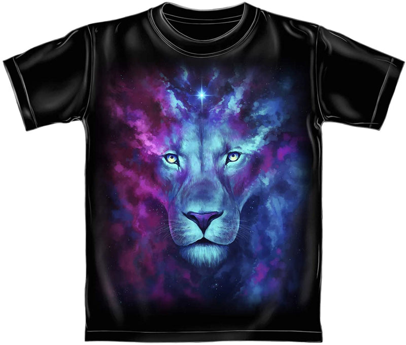 Dawhud Direct Celestial Lion Black Adult Tee Shirt (Adult XXL