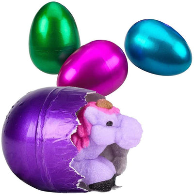 Kicko 4.25 Inches Jumbo Unicorn Egg with Unicorn Toy  4 Pack  8 Pieces  Party