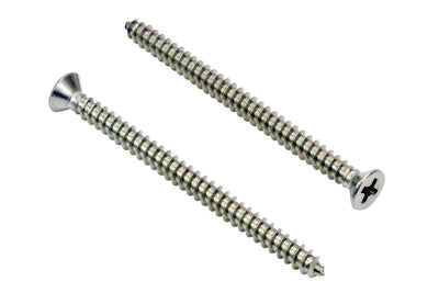 12 X 1-3/4'' Stainless Flat Head Phillips Wood Screw, (25 pc), 18-8 (304) Stainless Steel