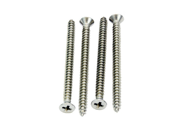 12 X 1/2'' Stainless Flat Head Phillips Wood Screw, (100 pc), 18-8 (304) Stainless Steel
