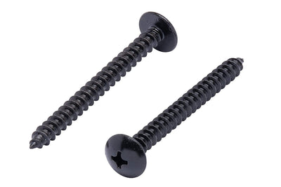 10 X 2 Stainless Truss Head Phillips Wood Screw, (25pc), Black Xylan Coated 18-8 (304