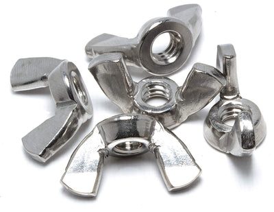 1/4"-20 Stainless Wing Nut (100 Pack), by Bolt Dropper, 304 (18-8) Stainless Steel Wing