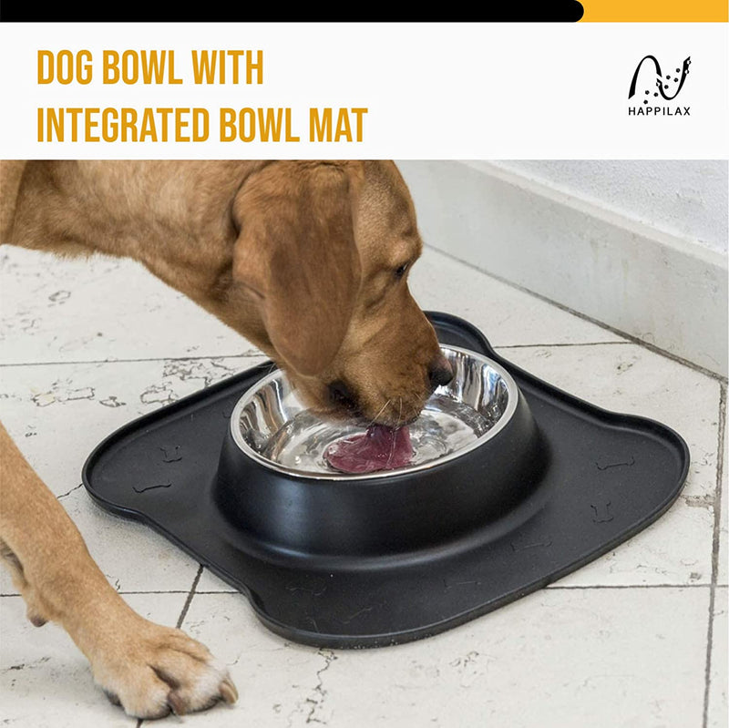 Dog Bowl With Mat  Silicone Dog Bowl Mat  Anti Skid  Anti Slip Pet Bowls